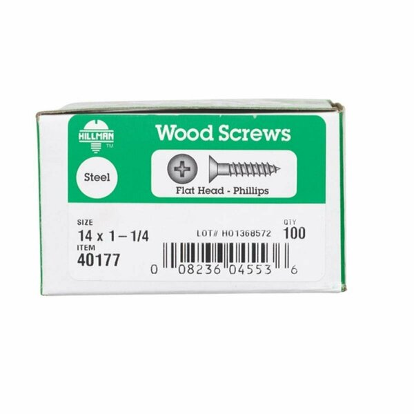 Homecare Products 40177 14 x 1.25 in. Flat Head Phillips Wood Screw HO3303974